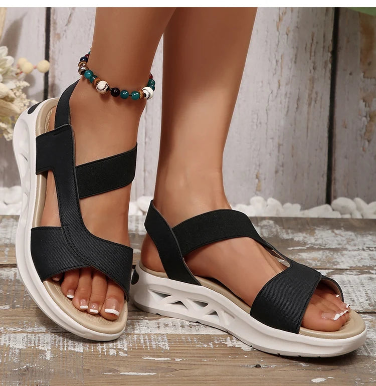 Women's Sandals Casual Summer Women Sandals Soft Heels Sandalias De Mujer 2025 New Summer Shoes Woman Mix Color Footwear Female