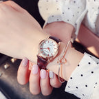 Famous Brand Couple Quartz Watch for Men Women Leather Belt Casual Fashion Wrist Watches Luxury Clock Wholesale