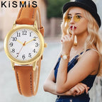 Women's Quartz Watch Simple Dial PU Leather Strap Elegant Timepiece for Daily Casual and Business Wear