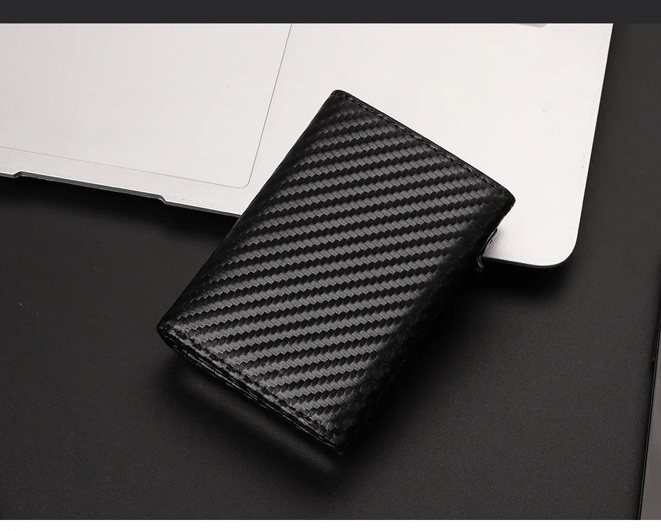 Wallet for Men, Smart Pop Up Wallet, Slim Minimalist RFID Blocking Credit Card Holder, Front Pocket Purse with Bill Compartment