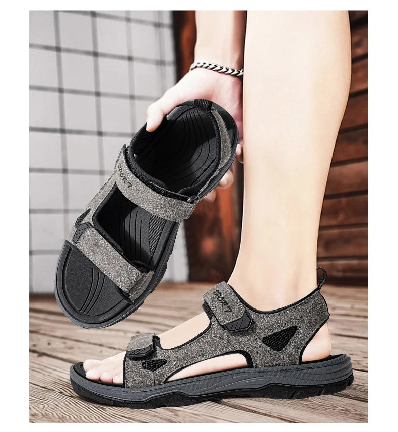 Summer Sandals for Men Breathable Outdoor Casual Sandalies Shoes Fashion Beach Non Slip Walking Shoes Size 40-46