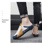 Men's Casual Slippers  Summer Comfortable Anti Slip Mesh Breathable Men's Sports Shoes Lightweight Soft Soled Half Slippers
