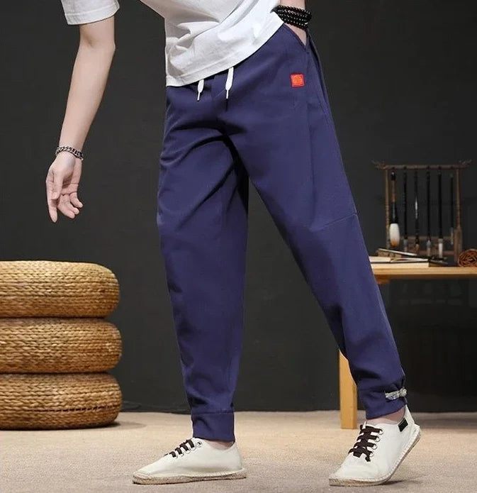 Trousers Skinny Autumn And Winter Plain Male Sports Pants Slim Cropped Men's Sweatpants Tights Aesthetic Hot Aesthetic Hot Loose