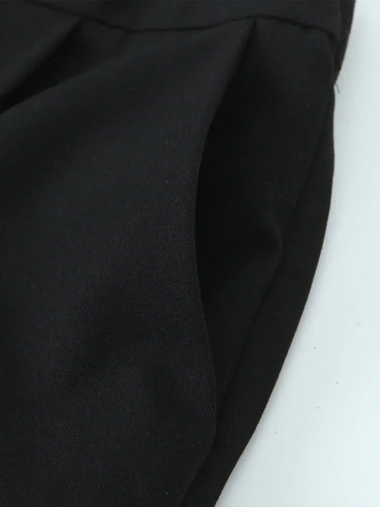 Willshela Women Fashion Solid Lace Up Side Zipper Straight Pants Vintage High Elastic Waist Female Chic Lady Trousers