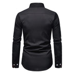 Men's Shirt with Collar White Shirts Man Long Sleeve Men's Shirts Mens Polo Shirts for Men Famous Brands Camisa Social Masculina