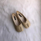 Flat Shoes Woman Microfiber Leather Comfy Flats Split Toe Slippers Soft Bottom Loafers Brief Ladies Trotter Moccasins 2025 ﻿