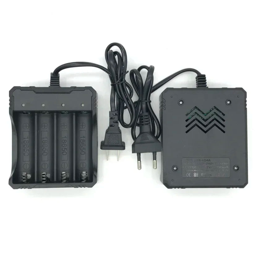 For 18650 Battery Charger 4 Chargers 4 Slot Wire Charger Intelligent Fast Charging for 18650 Li-Ion Battery Flashlight Battery