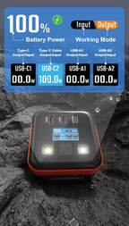 Power Bank 50000mAh 100W PD PPS Super Fast Charging Portable Spare Battery Type-C Retractable Cable Powerbank For Phone Laptop