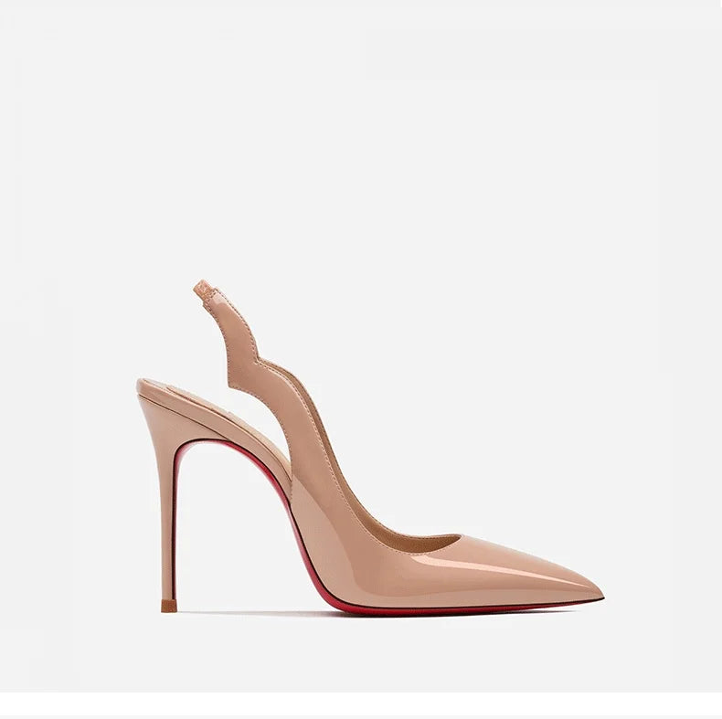 Women heels 2025 New elegant Luxury Brand Pumps woman 2025 High Heels Red Shiny Bottoms sexy Pointed Toe Prom Ladies Shoes Women