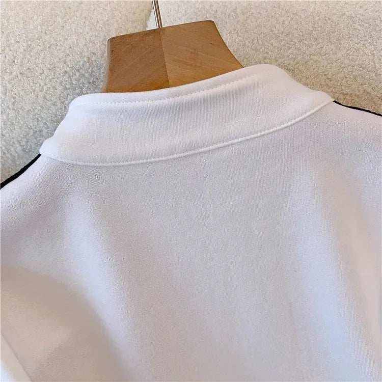 Pant Set Women Two Piece Sets Denim Splice Zipper Matching Sets Casual Coats Wide Leg Long Pants Lace Up Elastic Waist 2025