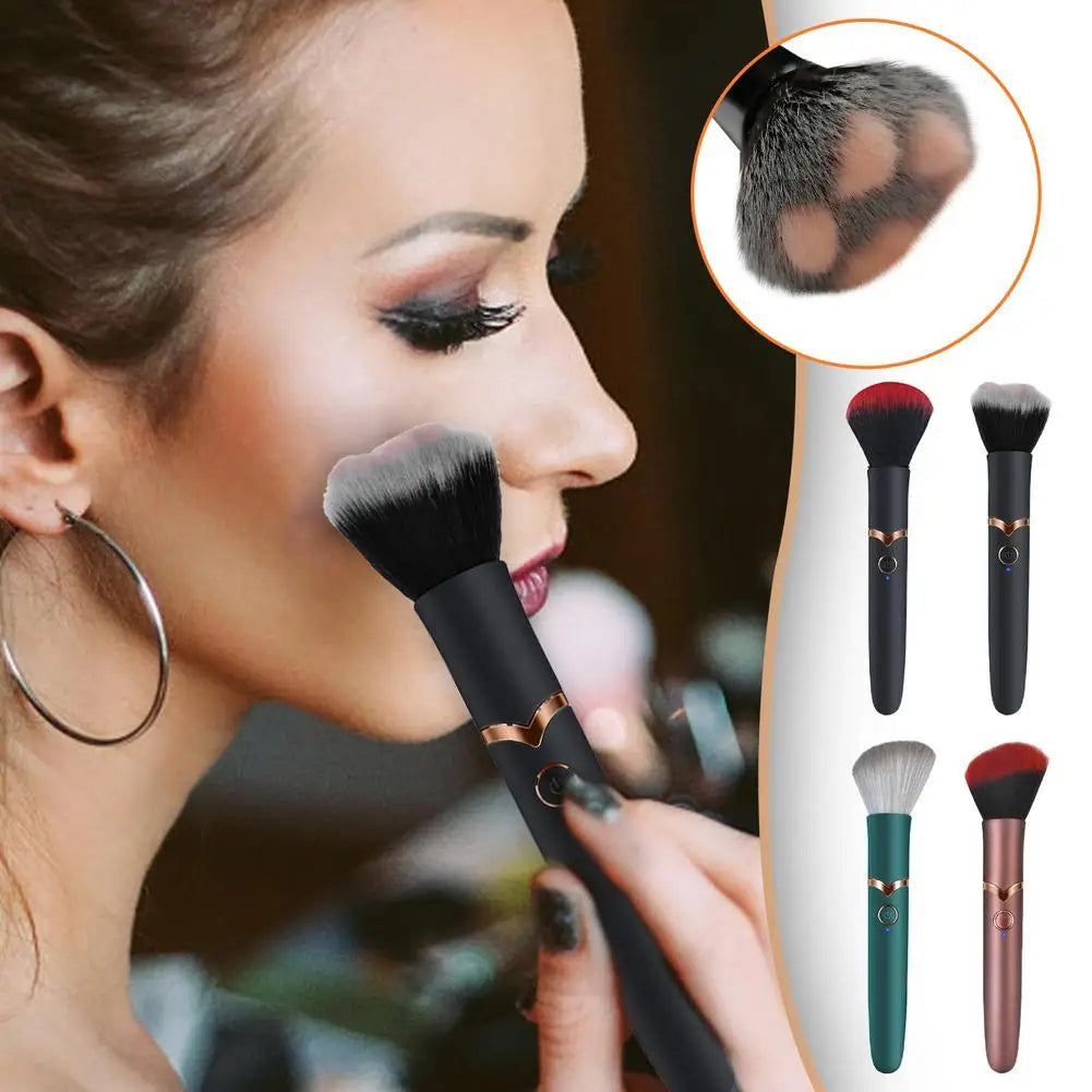 Electric Cosmetic Brush Foundation Blush Loose Powder Brush Tools Multifunctional Vibration Rechargeable Facial Makeup Brushes
