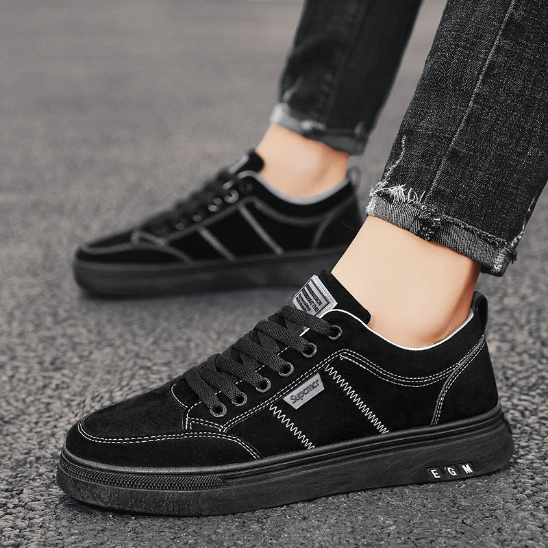 Men's Shoes 2025 New Spring Work Safety Shoes, Anti-slip, Wear-resistant, Versatile Casual Sports Work Shoes, Men's Board Shoes