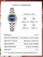 BINBOND 2pcs/Set Couple Watches 30M Waterproof Fashion Diamond Valentine Day Gift Stainless Steel Watch Men Women Quartz Watch