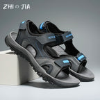 Summer New Sandals Men's Water Beach Breathable Quick Drying Shoes Comfortable Flat Bottom Non slip Sandals Driving Shoes
