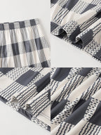 Men Panties Men's Polka Plaid Pants with Flat Corners Loose and Comfortable Skin Friendly Fat Pants Breathable Men Underpant