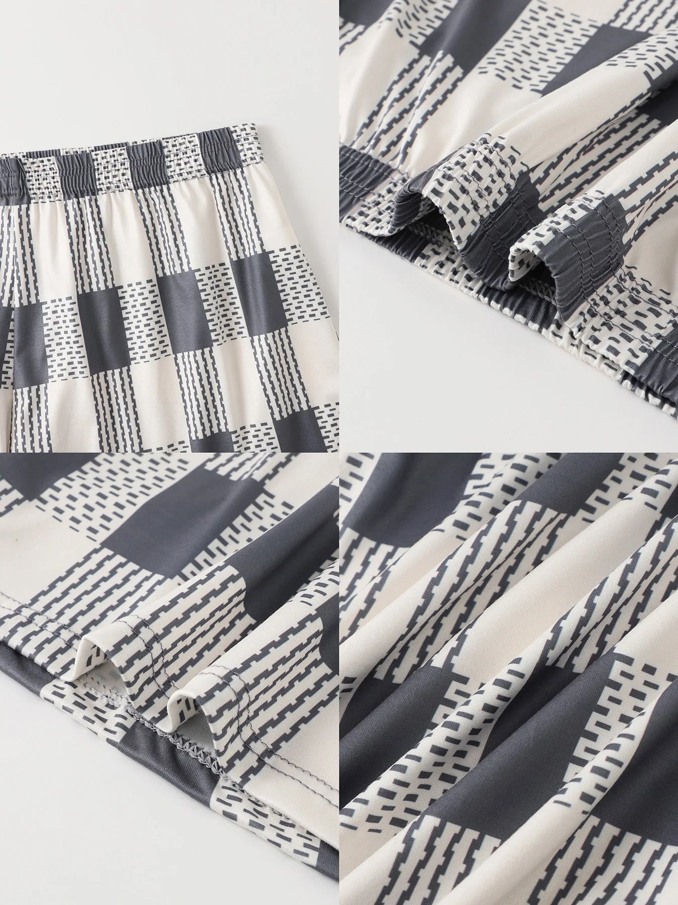 Men Panties Men's Polka Plaid Pants with Flat Corners Loose and Comfortable Skin Friendly Fat Pants Breathable Men Underpant