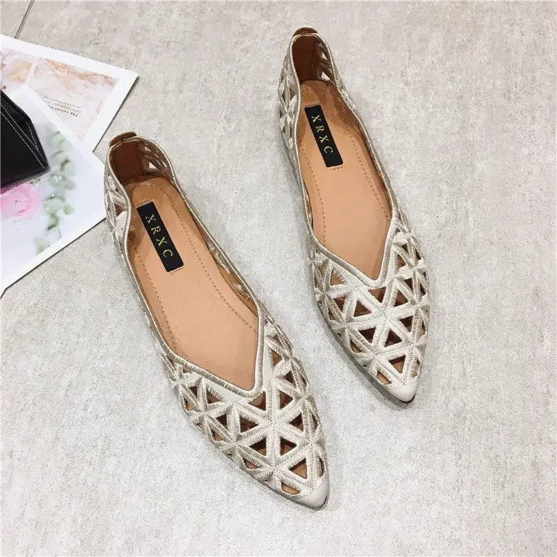 Woman Flats Korean Style Shoes for Women Pointed Toe Casual Beau Today Lastest On Sale High Quality Fashion Stylish Vacation
