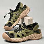 Mens Sandals Hot Sale Summer Outdoor Non-slip Beach Shoes Anti-collision Rubber Wading Shoes Fashion Breathable Male Sneakers