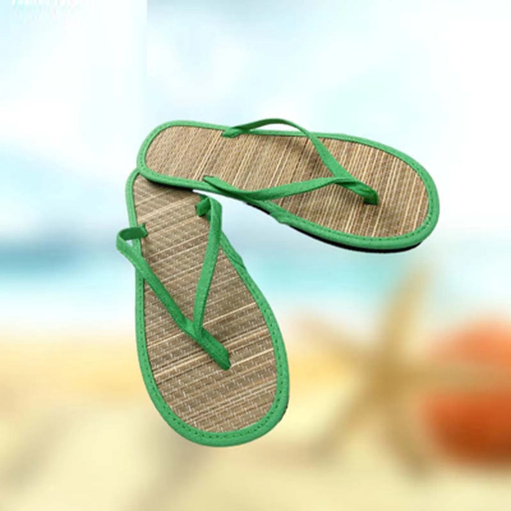 Women Flat Flip-flops Slippers Comfortable Non-slip Sandals Bamboo Rattan Flip Flop Home Bathroom Fashion Slippers Zapatos 2022