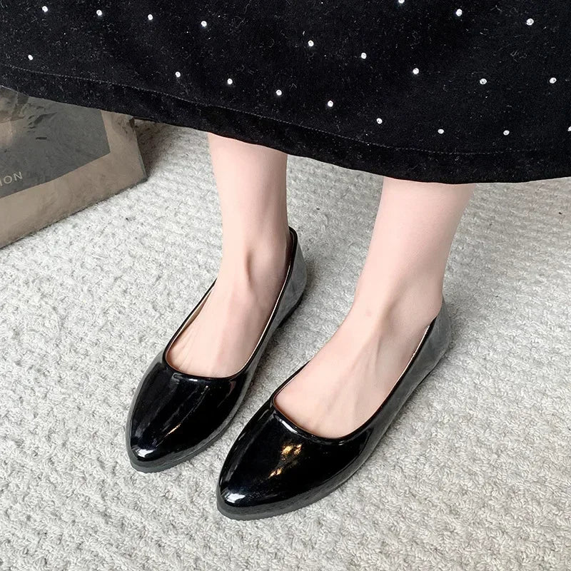 Women Candy Color Ballet Flats White Wedding Shoes Woman Flats Patent Leather Slip on Shoes Zapatos Mujer Ladies Boat Shoes NEW
