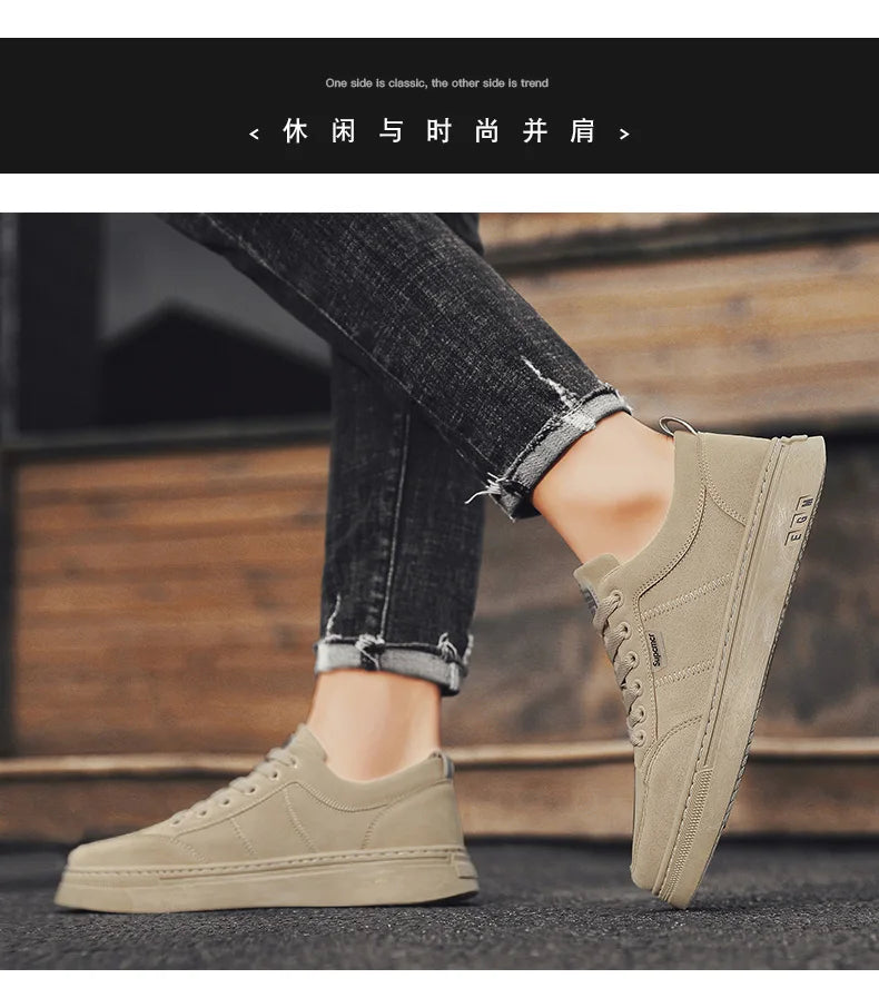 Men's Shoes 2025 New Spring Work Safety Shoes, Anti-slip, Wear-resistant, Versatile Casual Sports Work Shoes, Men's Board Shoes