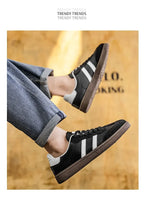 Men's Shoes 2025 Trend Casual Sneakers Comfortable Lace-up Flats Tennis Shoes Breathable Comfortable Walking Joggingshoes