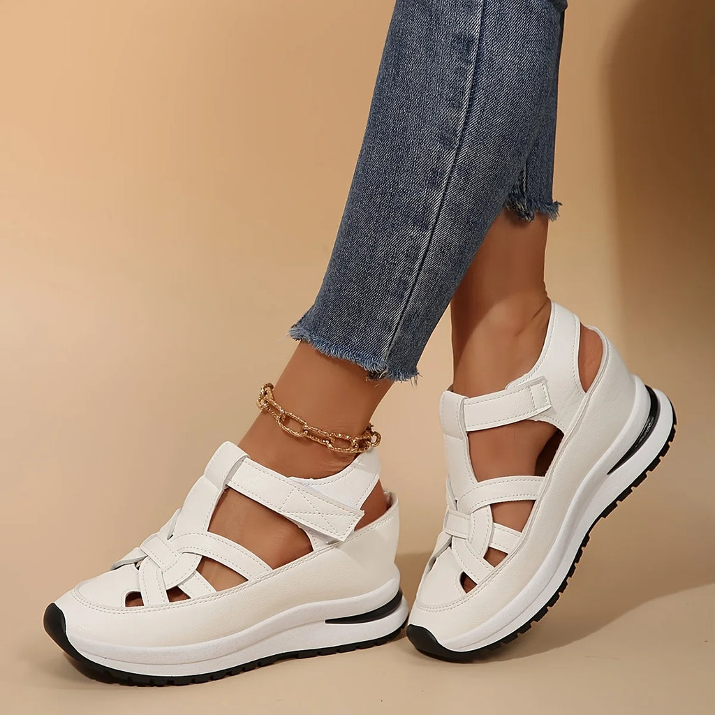 Women's Fashion Sandals, Comfortable, Solid Color, Open-toe, Artificial PU Upper/Lining/Insole, Multifunctional Beach Loafers