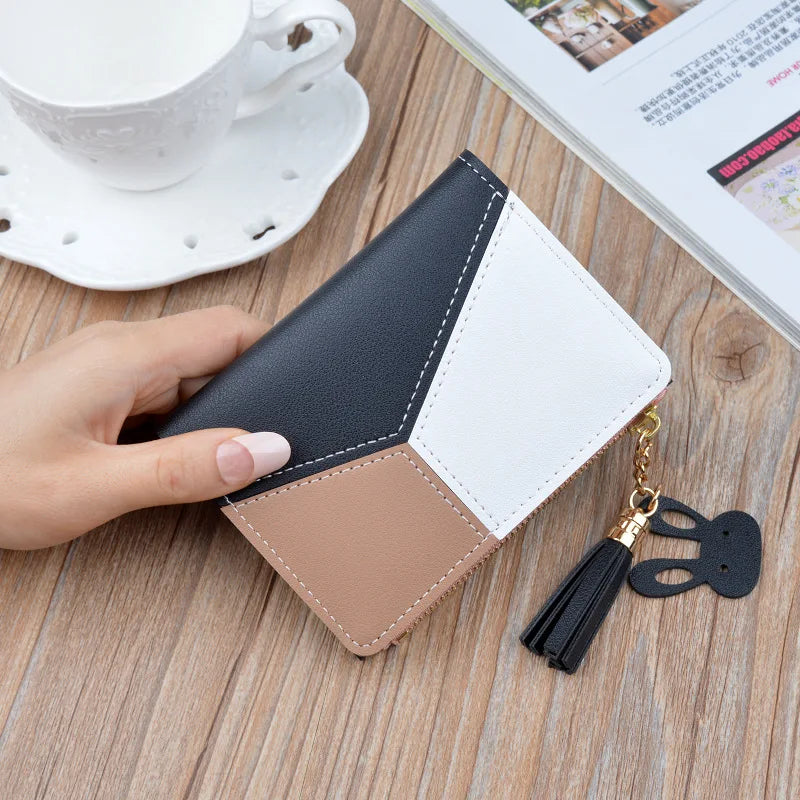 Fashion Wallets Coin Purse Lady Short Purses Portable Clutch Small Handbags Women Cards Holder PU Leather Foldable Money Bags