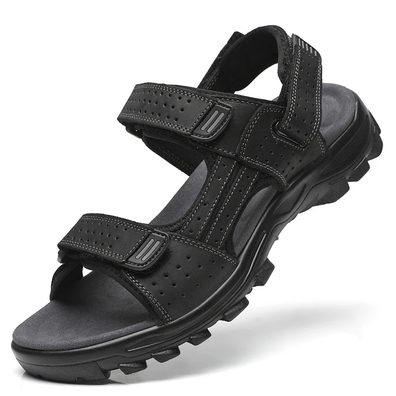 Men's New Fashion Open-Toe Casual Men's Summer Sandals Adjustable Non-Slip Comfortable Soft-Soled Beach Shoes Suitable for All S