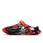 Men's Slippers New 2025 Platform Sandals for Men Anti-slip Mens Shoes Man Wearing Outside Summer Hollow Breathable Flat Pvc