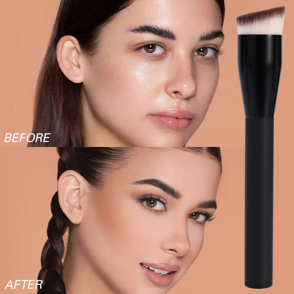 Makeup Brushes Foundation Concealer Angled Seamless Cover Synthetic Dark Circle Liquid Cream Cosmetics Contour Brush Beauty Tool