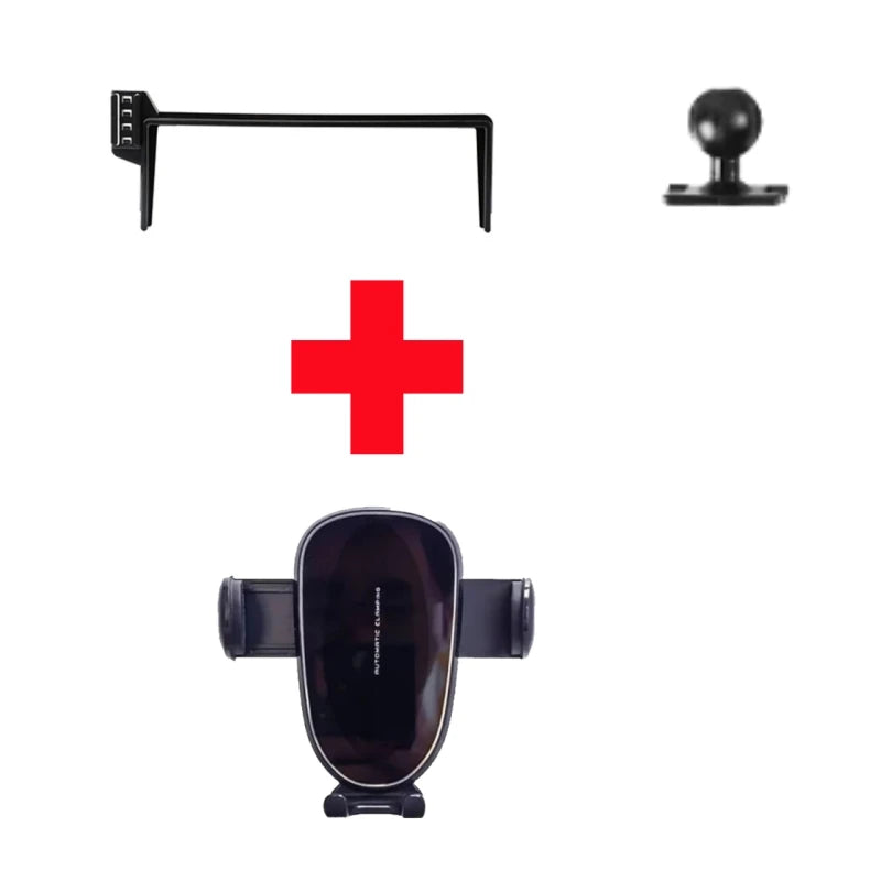 Car Mobile  Phone Holder For Audi A4L 2017-2019 Q5L 2018-2020 7" Screen Fixed Base Wireless Charging Phone Mount Car Accessories