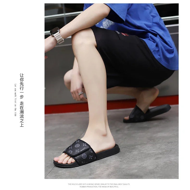 Slides Shoes for Men 2024 Slippers House Man Comfortable Men's Sandal Living Room Slippers Walk Around Home Flip Flop Slipper