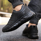 Men's Shoes Summer Men Sneakers Comfortable Classic Casual Flat Shoes Outdoor Walking Sport Black Shoe Man PU Leather Masculino