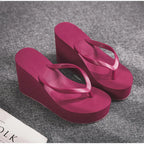 Women's Slippers  Flip Flops Fashion Wedges PU Solid Ladies Elegant Slides Comfort Casual Soft Slip On 2021 Summer Beach Shoes