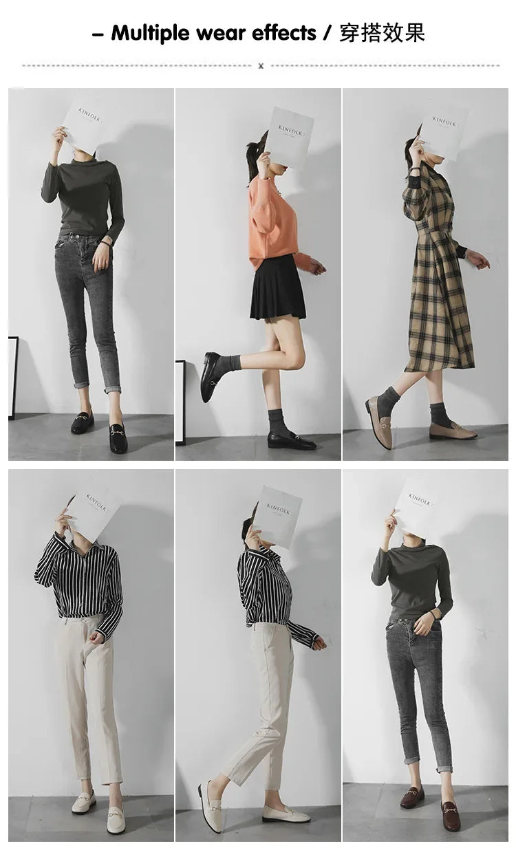 Womens Shoes Flats Loafers Ladies Fashion Leather Brand Sneakers Womens Designer Flat Ladies Shoes Woman Luxury Female Footwear