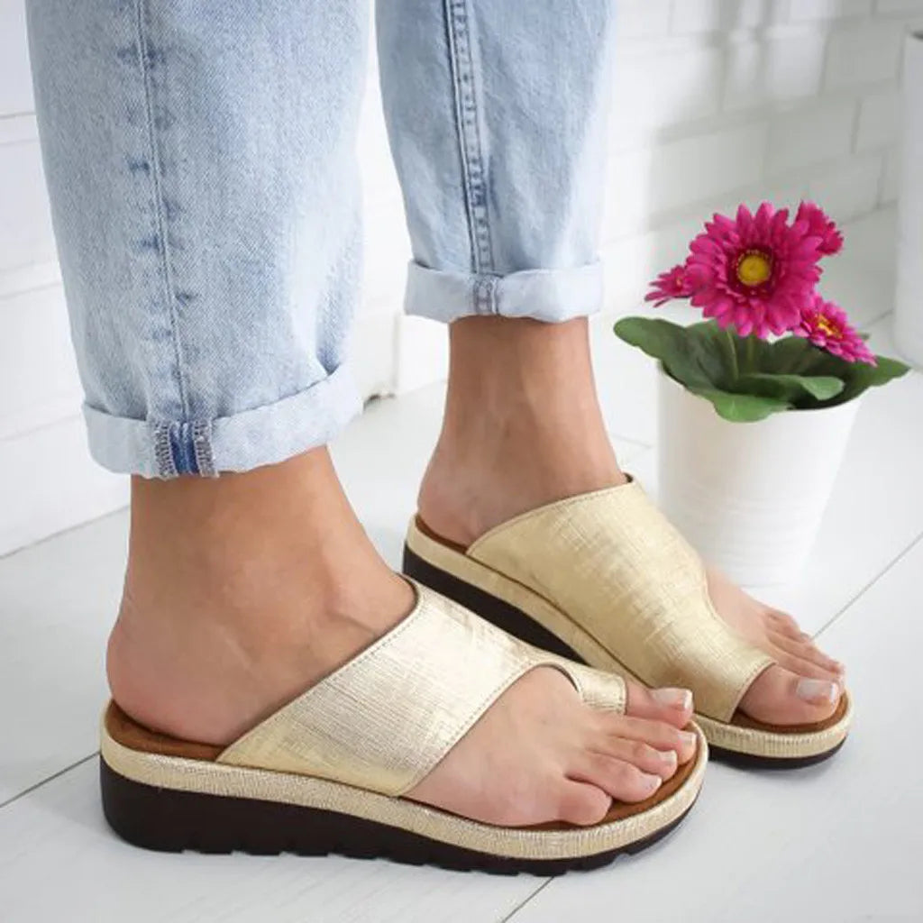 Women's Sandals  New Female Shoes Comfy Platform Flat Sole Orthopedic Bunion Corrector Plus Size 35-43 Casual Shoes Woman
