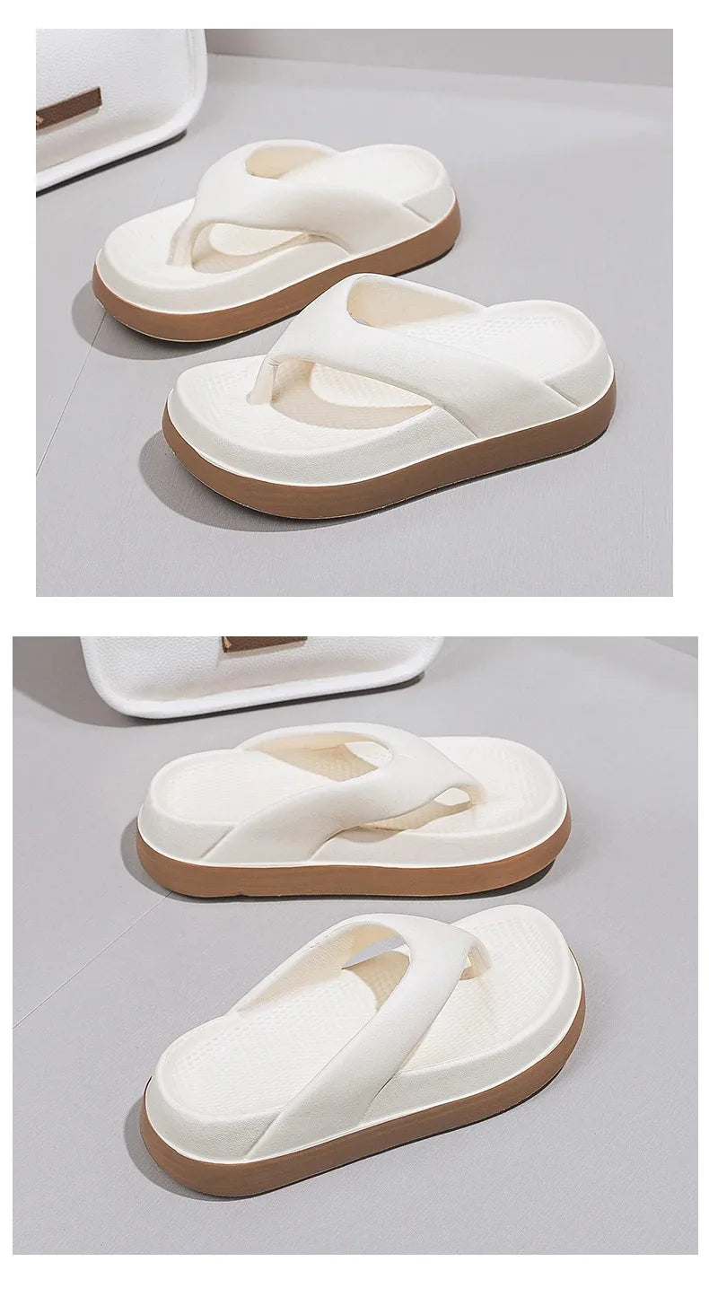 Woman flip flops Popular Design Shoes 2025 trend Casual Platform Sandals non-slip Outdoor slippers Unique features Flat sandals