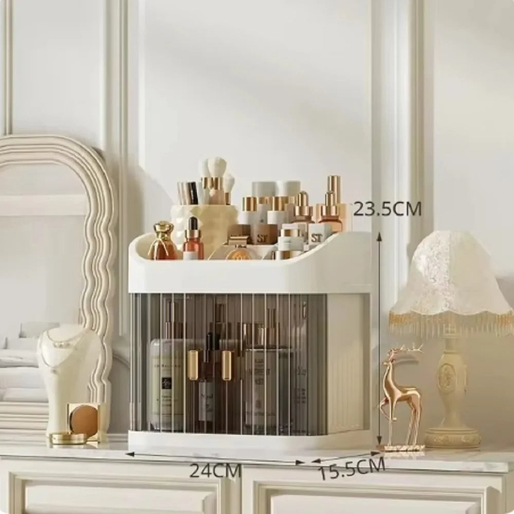 Cosmetics Storage Box Large Capacity Dressing Table Skin Care Products Storage Rack Drawer Type Organizer Desktop Dust Storage