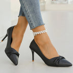 Women' Classics White High Heel Pumps Fashion Pointed Toe Banquet Dress Shoes Woman Plus Size Autumn Stiletto Heeled Pumps Mujer