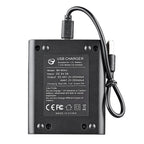 Battery Charger 4 Slot Intelligent Fast Charge With LED Indicator For 1.2V NiMH NiCd AAA/AA Rechargeable Batteries USB Charger