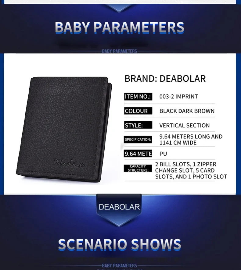 2023 New Fashion Wallets for Men Small Money Purses Wallets New Design Dollar Price Top Men Thin Wallet with Coin Bag Wallet