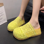 Flats Women Slippers Casual Platform Shoes Fashion Cozy Walking Shoes Woman Sandals 2025 Trend Brand Slingback Female Zapatillas