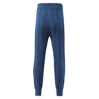 Men's Sweater Knitted Pants Solid Color Casual Pants Autumn Winter Warm  Knitted Slim Fit Pants for Male Long Pant