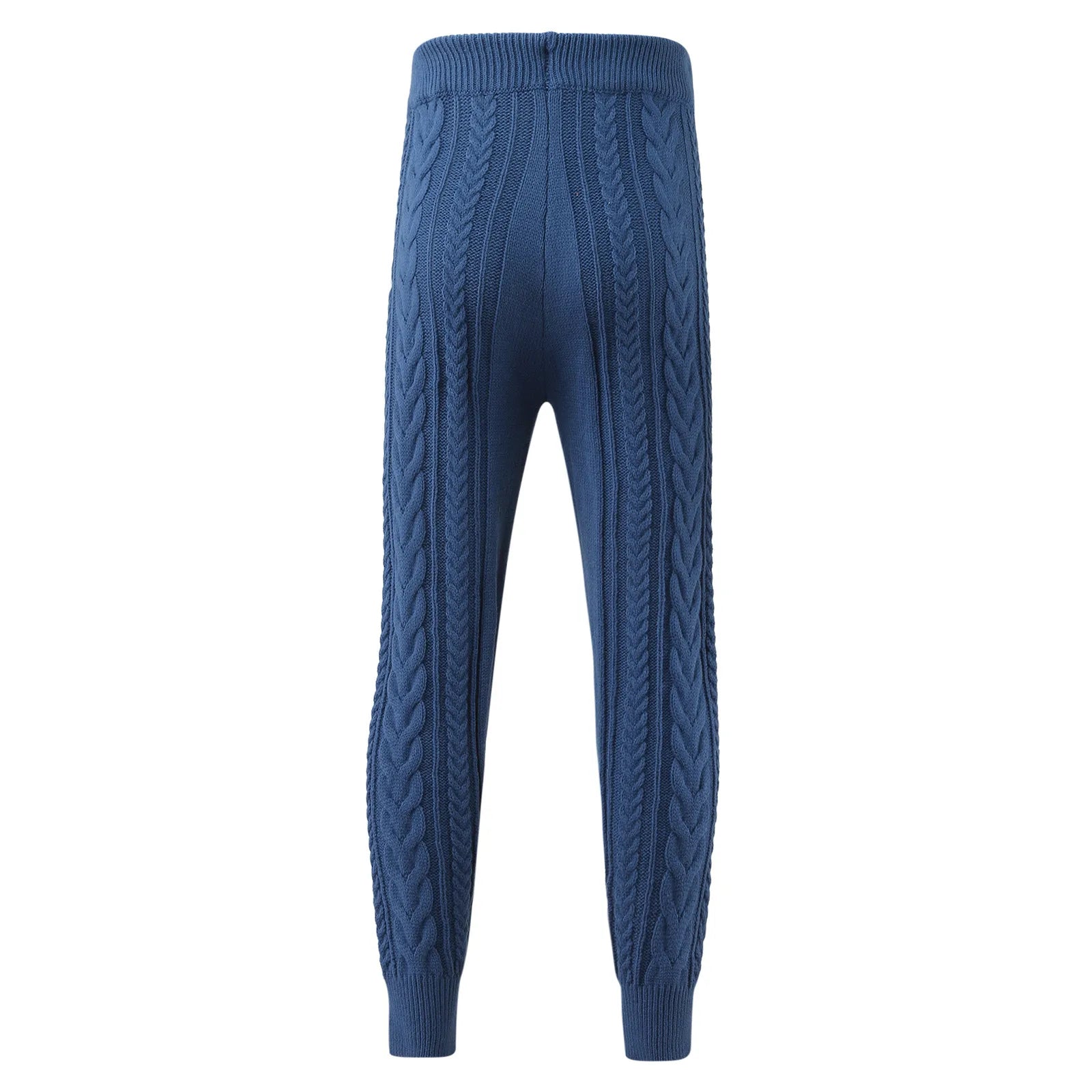 Men's Sweater Knitted Pants Solid Color Casual Pants Autumn Winter Warm  Knitted Slim Fit Pants for Male Long Pant