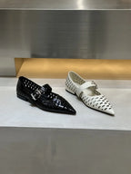 Women Sandals Pointed Toe  Flats Hollow Loafers Shoes Fashion Elegant Summer Woman Shoes Brand Casual Cozy Женские Сандалии