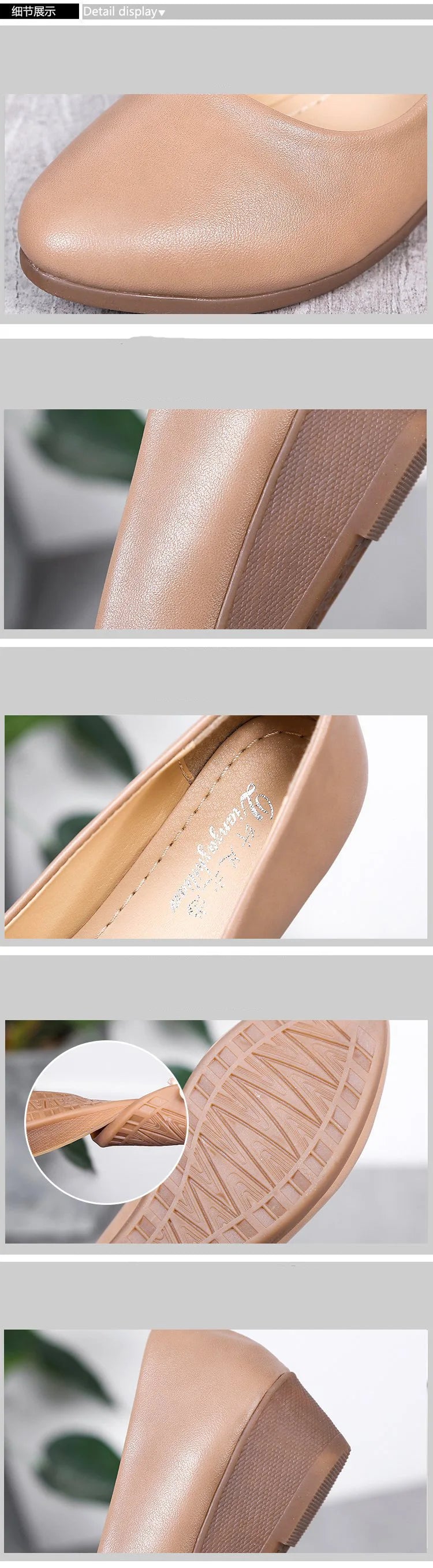 spring autumn Woman Flats High Quality Fashion Women Shoes Round Toe non Slip shoes Rubber Ballet Plus Size Cozy footwear ﻿