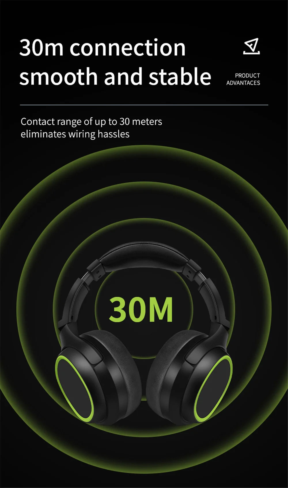 Large Earmuffs Headphones Bluetooth Earphones Wireless Headsets Bass Headset Noise Cancelling With Mic Helmet Support TF-card