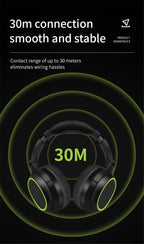 Large Earmuffs Headphones Bluetooth Earphones Wireless Headsets Bass Headset Noise Cancelling With Mic Helmet Support TF-card