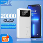 New Style BCAK power bank 20000mAh self-contained cable fast charging mini mobile phone gift mobile power supply